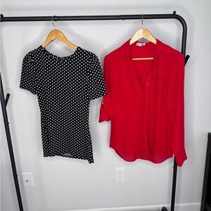 Express Portofio Shirt and a Puff Sleeve Top